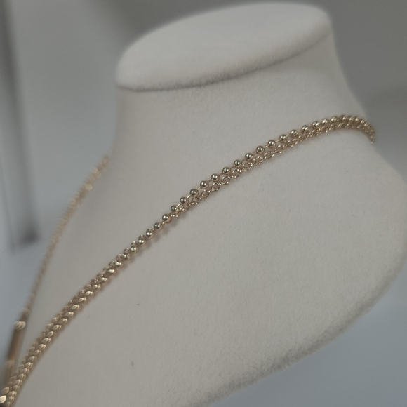 Macy's Gold and Pink Cream Necklace - Picture 3 of 6